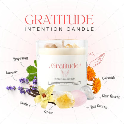 Intention Crystal Candle (NOW IN CLEAR VESSEL!)