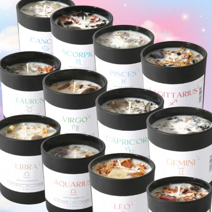 Zodiac Crystal Candle