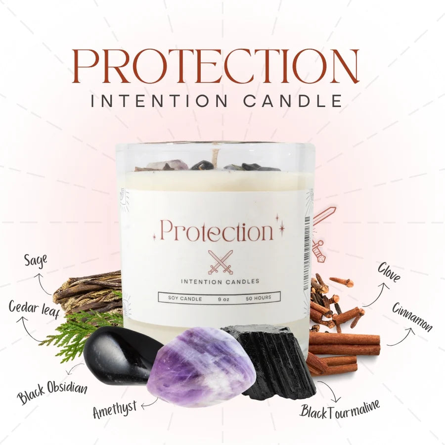 Intention Crystal Candle (NOW IN CLEAR VESSEL!)